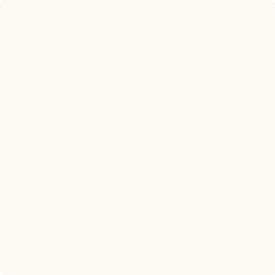 Benjamin Moore Color OC-118 Snowfall White wet, dry color sample.