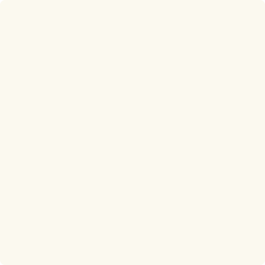 Benjamin Moore Color OC-121 Mountain Peak White wet, dry color sample.